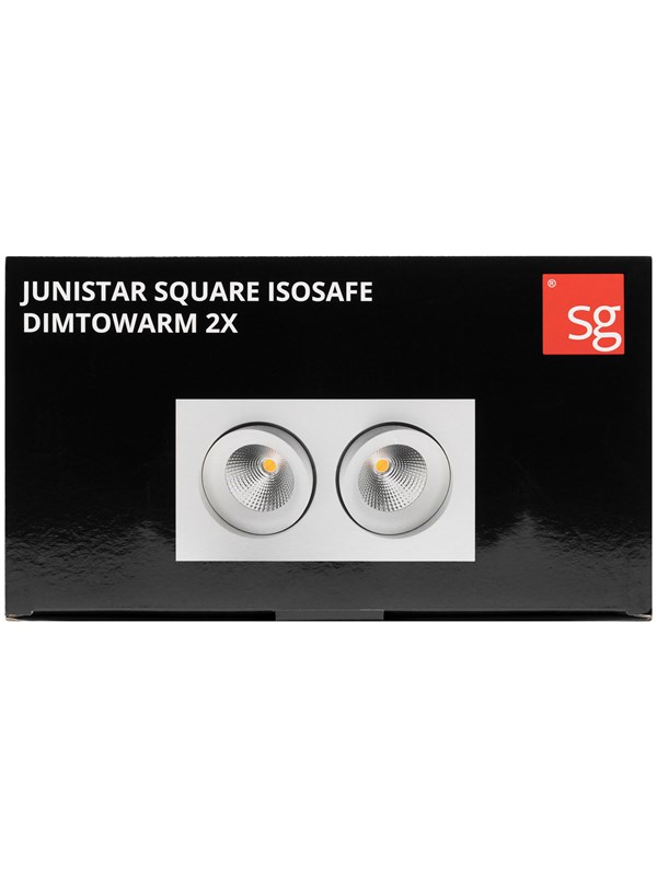SG Armaturen Junistar square isosafe dimtowarm black 2x7w