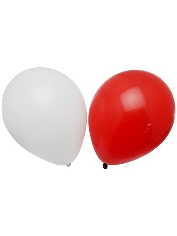 SCANSEASON Balloon red and white 12 pcs. 23cm.