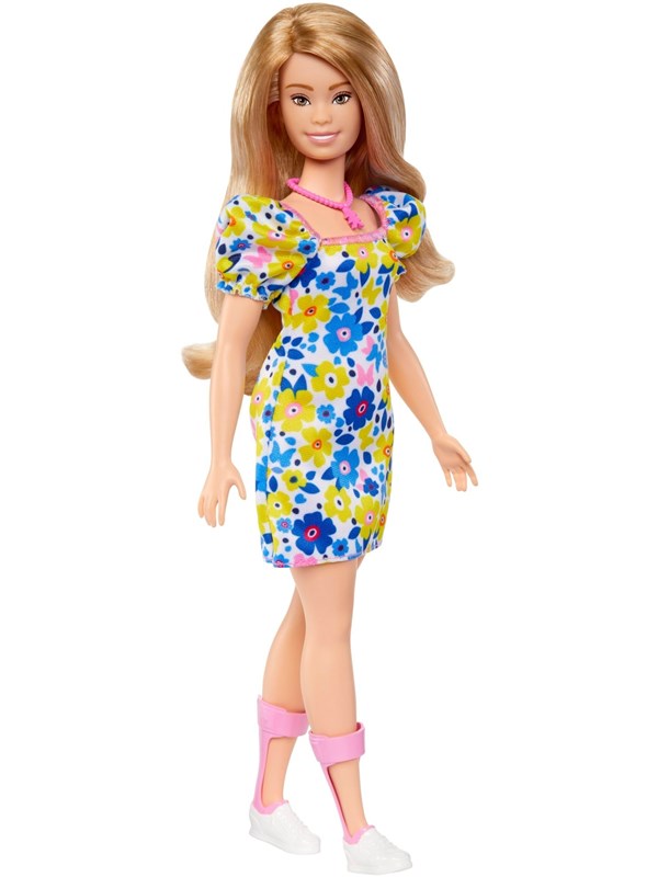 Barbie Fashionista Gul Blå Blomstret