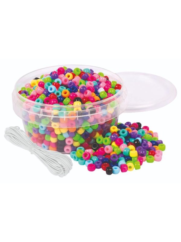 Playbox Small Plastic Beads 850 pcs - 5+ Years