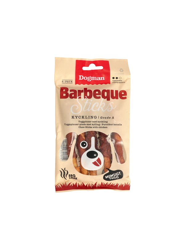 Dogman Barbecue Pinner med Kylling 12.5cm (5-pakning)