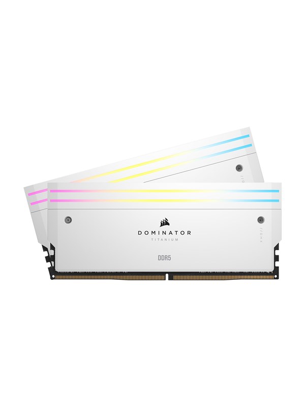 Corsair Dominator Titanium DDR5-6000 - 64GB - CL30 - Dual Channel (2 pcs) - Intel XMP - Hvit med RGB