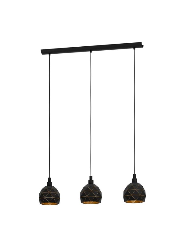 EGLO ROCCAFORTE long table pendant black/gold
