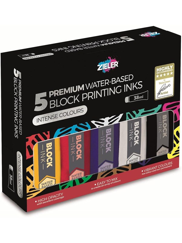 Zieler Linoleum printing ruler. 5 frv.