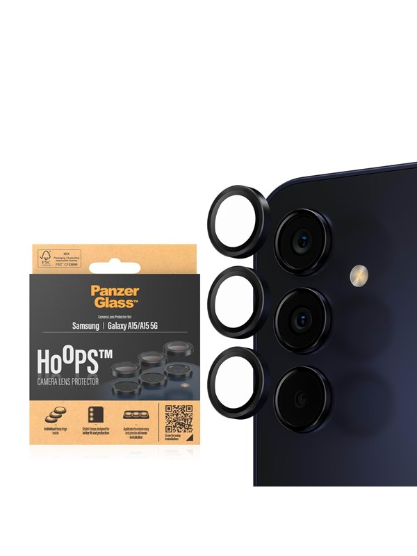 PanzerGlass Hoops™ Camera Lens Protector Samsung Galaxy A15 | A15 5G | Black