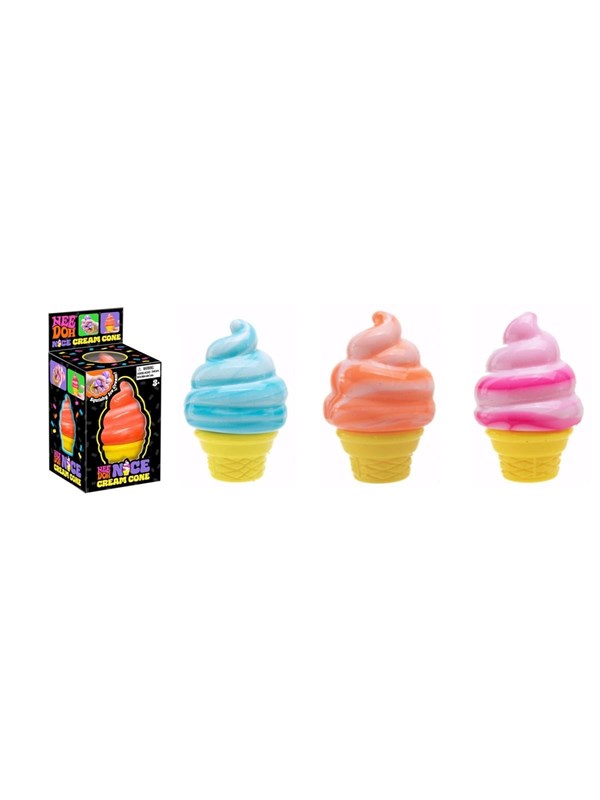 NeeDoh Nice Cream Cone 3 asst. CDU