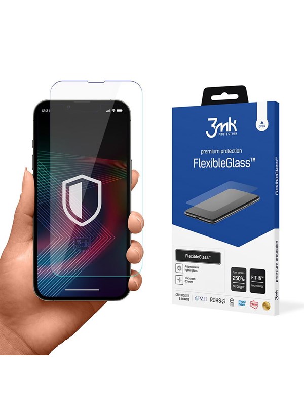 3mk Tempered glass for iPhone 14 Pro / iPhone 14 hybrid flexi 7H from the  FlexibleGlass series