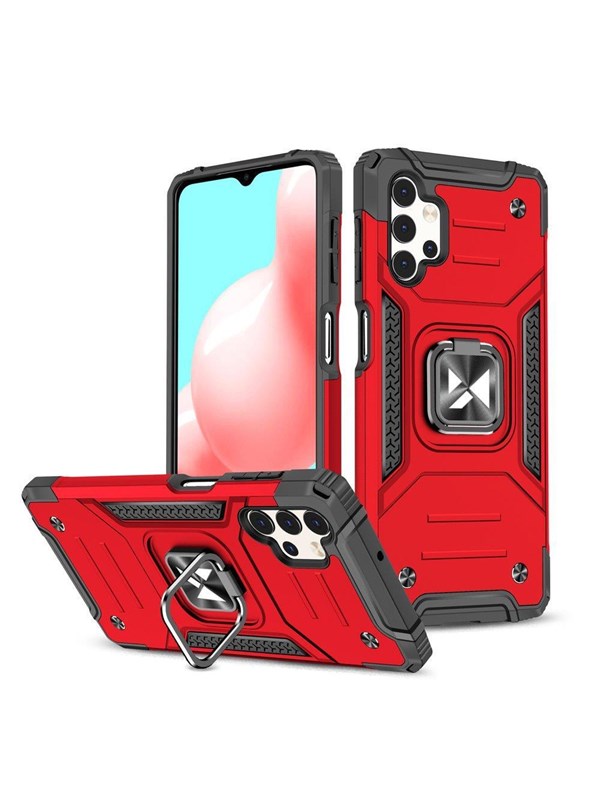 Wozinsky Ring Armor Armored Hybrid Case Cover + Magnetic Holder Samsung Galaxy A73 Red