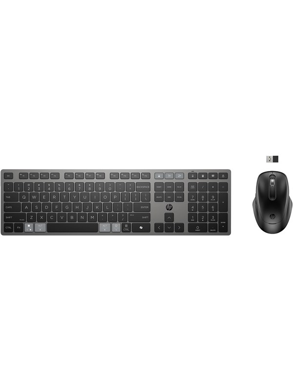 HP 725 Multi-Device Rechargeable Nordic - Tastatur & Mussett - Dansk - Grå