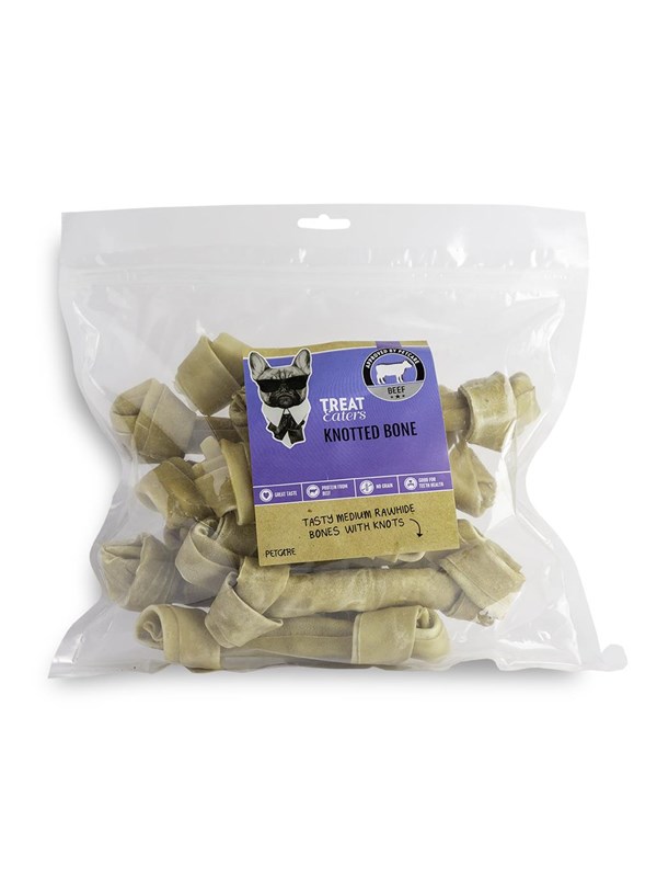 Treateaters Knotted bone natural 16 cm 10 pcs