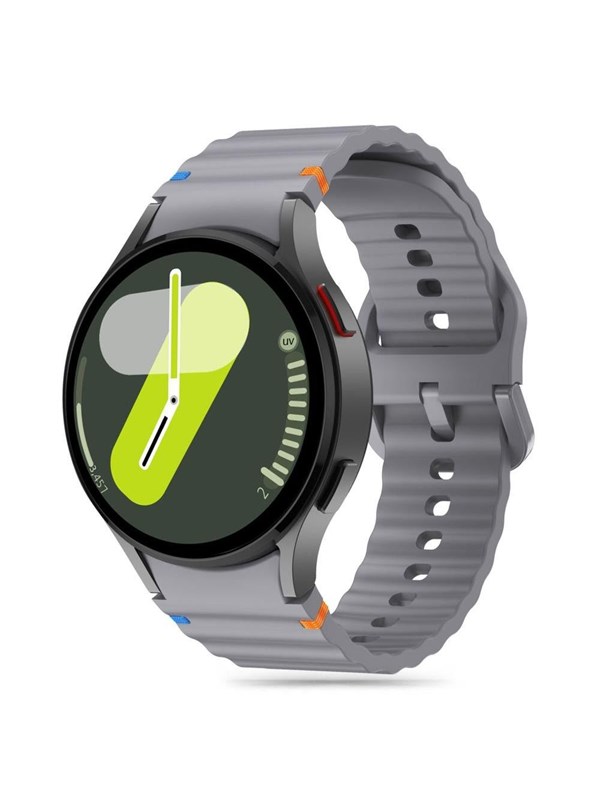 Tech-Protect  Silicone Sport Strap for Samsung Galaxy Watch 4 / 5 / 5 Pro / 6 / 7 / FE - Grey