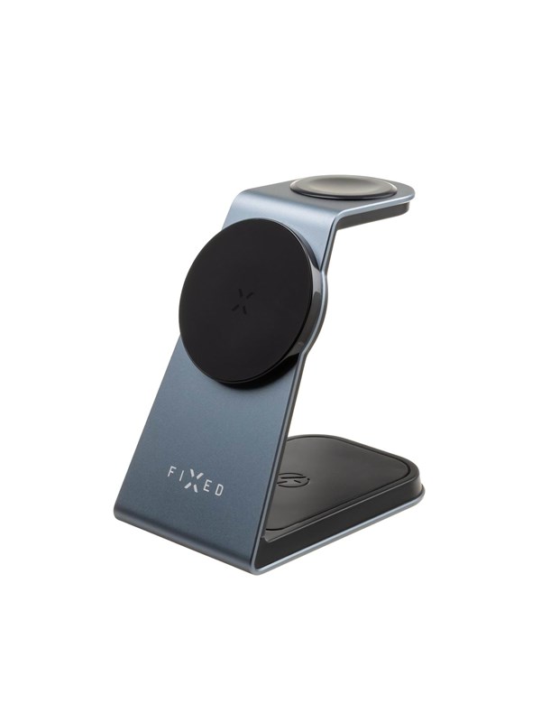 FIXED 3in1 Mag Aluminum Wireless Charging station Black