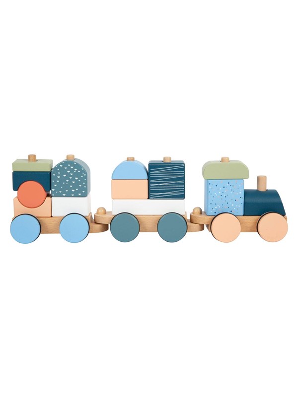Small Foot - Wooden Stacking Block Train Arctic 16 pieces.