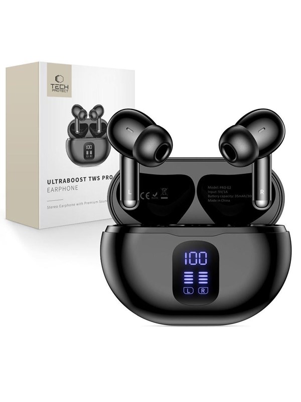 Tech-Protect UltraBoost TWS Pro G2 Headphones - Black