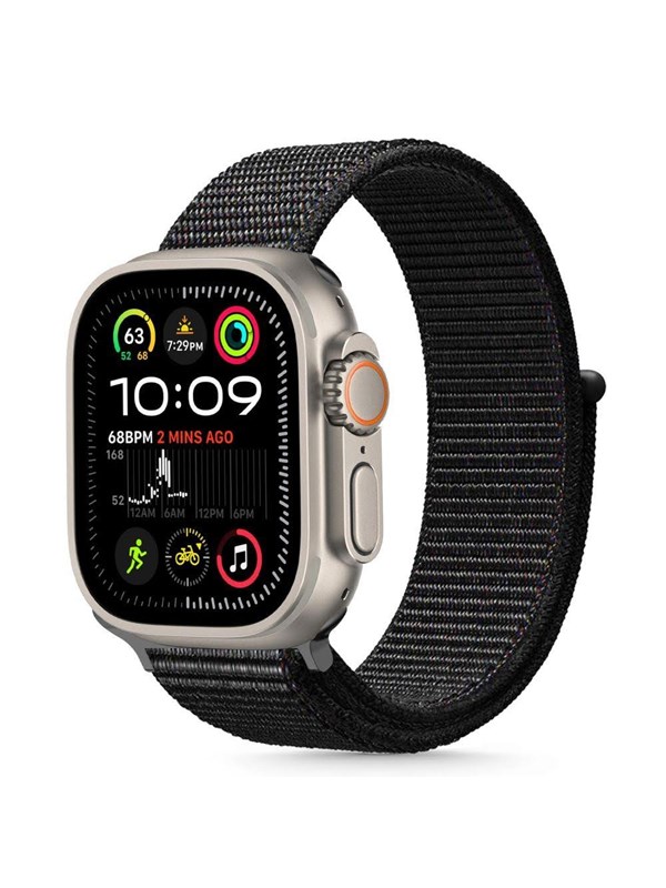 Tech-Protect  Nylon Strap for Apple Watch 44 / 45 / 46 / 49 mm - Black