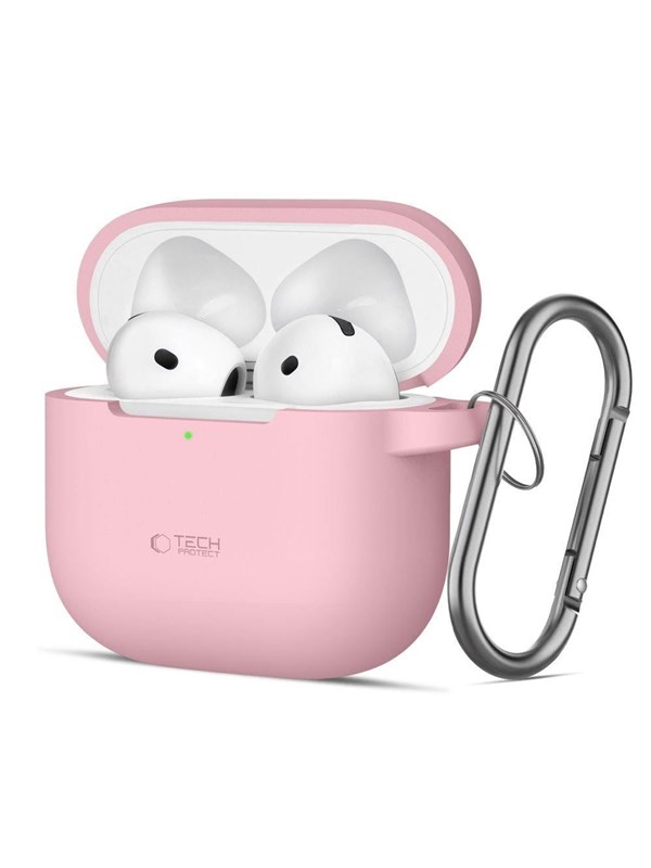 Tech-Protect  Silicone Hook Case for AirPods 4 - Pink