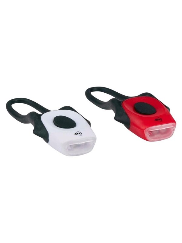 Dunlop - Set of Silicone Bicycle Lights Front and Rear LED