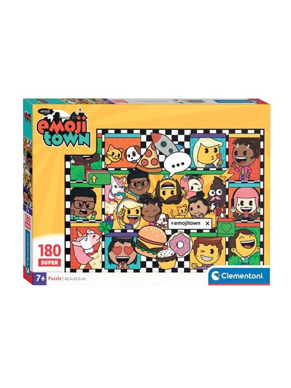 Clementoni Jigsaw Puzzle Super Color Emoji Town 180pcs. Gulv