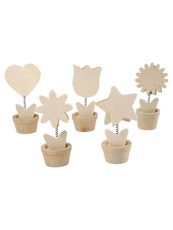 Creativ Company Decorate your Wooden Memoclip Flower 10pcs.