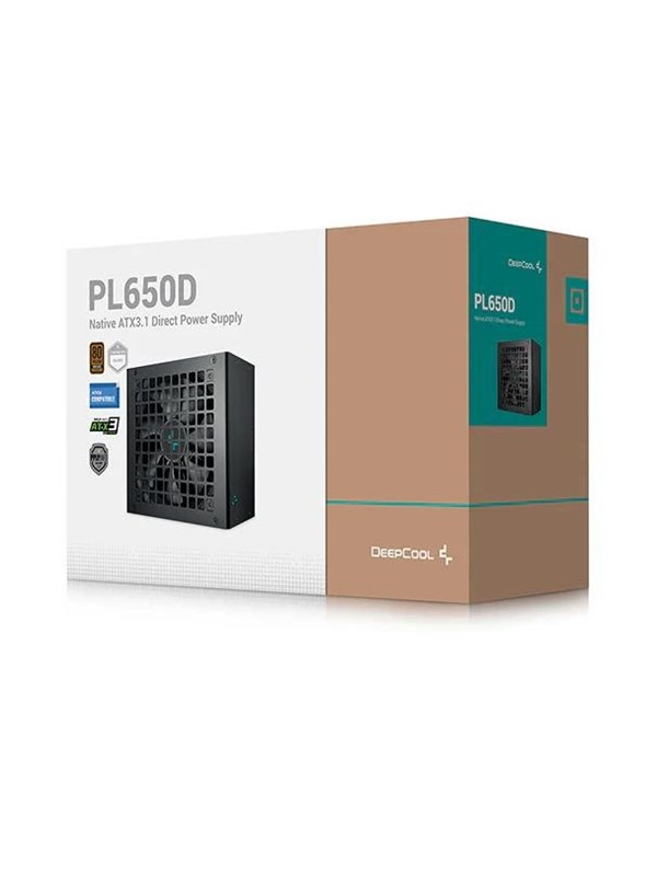 DeepCool PL650D Strømforsyning (PSU) - 650 Watt - 120 mm - ATX 3.0 - 80 Plus Bronze sertifisert