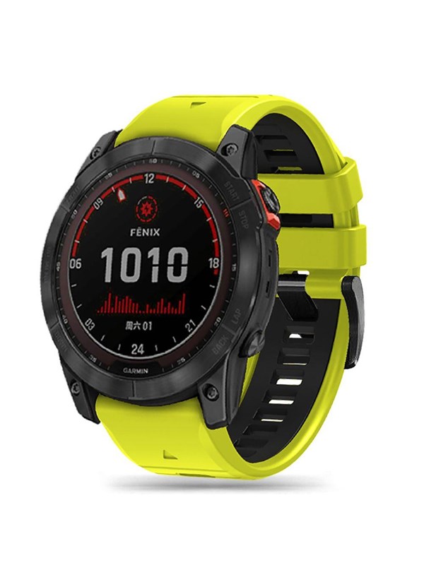 Tech-Protect IconBand Pro Strap for Garmin Fenix 3 / 5X / 3HR / 5X Plus / 6X / 6X Pro / 7X - Lime Black