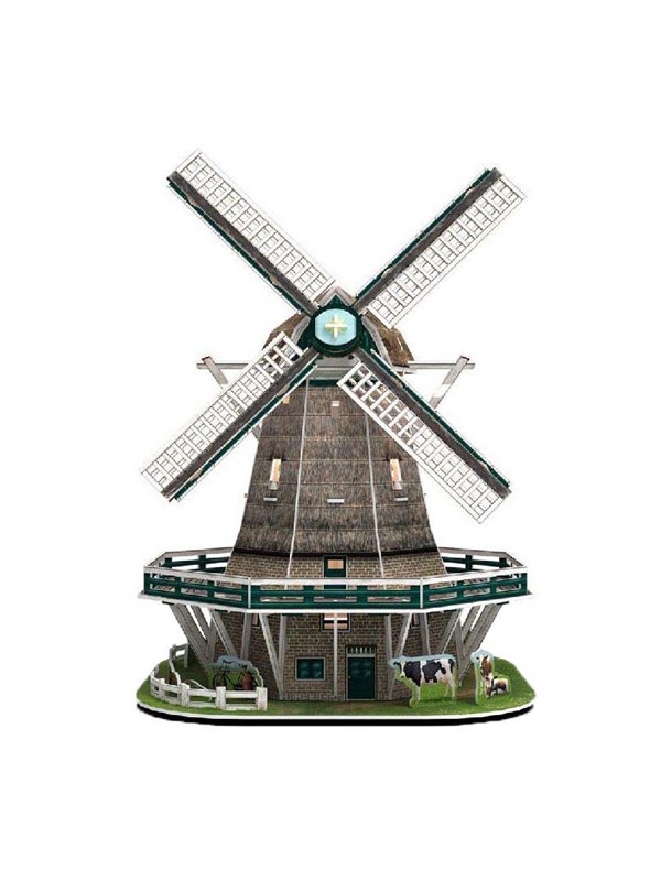 Cubic Fun 3D Puzzle Mill LED - 65 pcs. 3D Puslespill