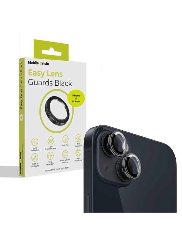 Mobile Origin Easy Lens guards - black - iPhone 14 / 14 Plus
