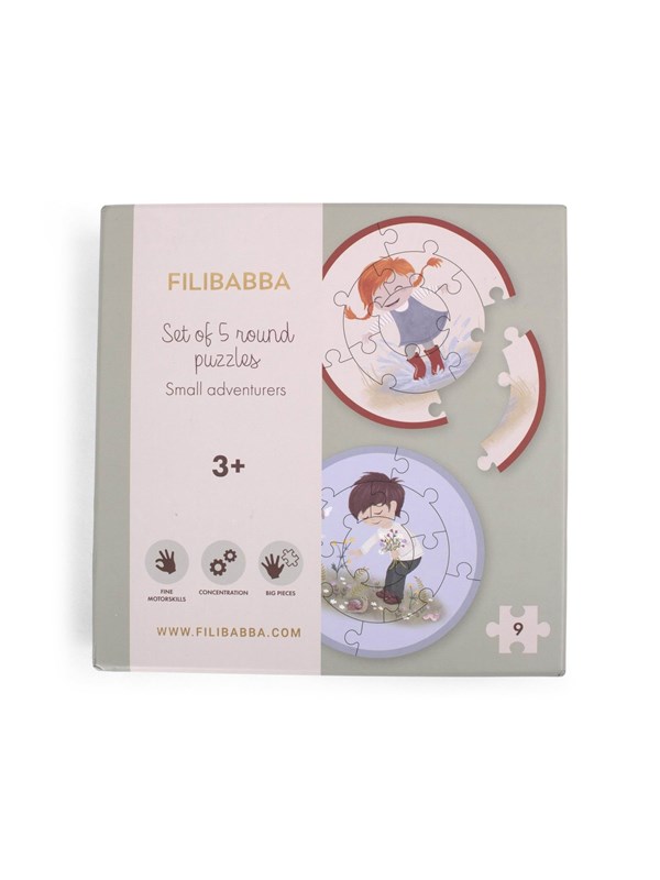 Filibabba Set of 5 round puzzles - Small adventurers