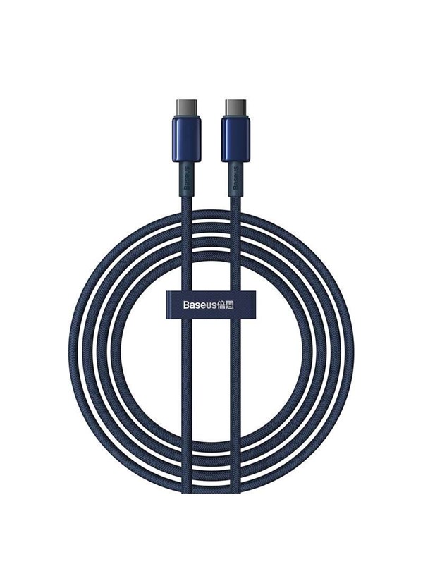Baseus Tungsten Gold USB-C to USB-C cable 100W 2m (blue)