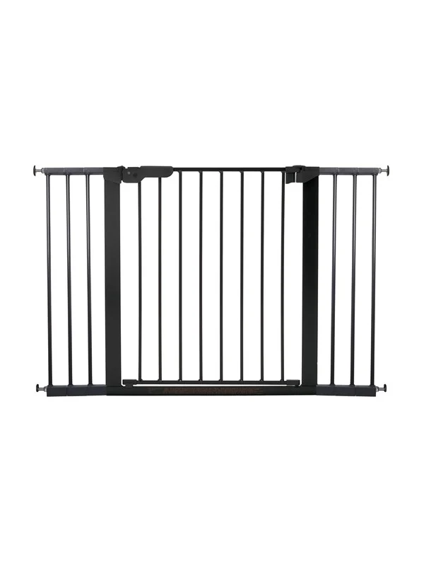 BabyDan Premier sikkerhetsgrind med 6 forlengere, svart, 112-119,3 cm