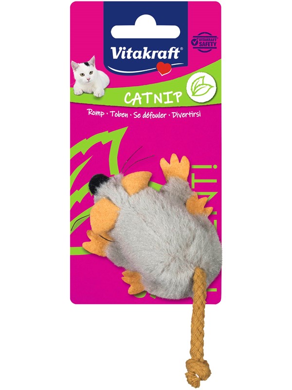 Vitakraft Plysjmus katteleke, grå