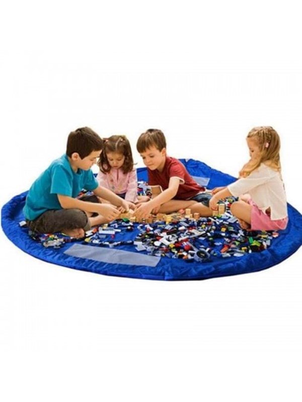 Pro Leketeppe & oppbevaringspose for Lego og leker - Blå