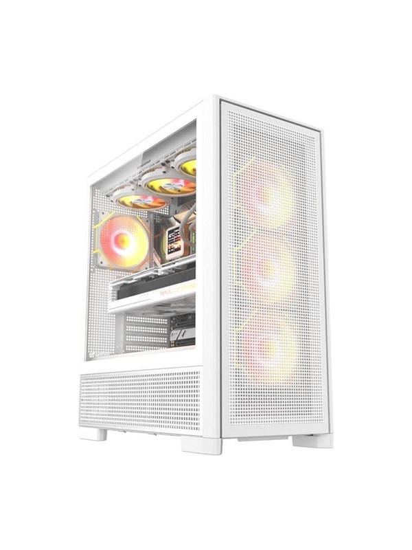 Darkflash AIRNOVA Computer Case with 3 Fans - Kabinett - Hvit