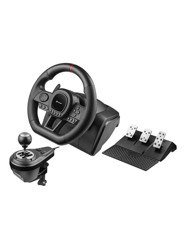 Tracer SimRacer - wheel pedals and gear shift lever set - wired - Wired Steering wheel & Pedal set - Sony PlayStation 4