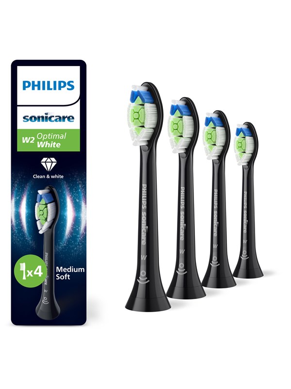 Philips Børstehoder Sonicare Optimal White - 4 pcs - Black