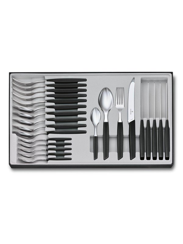 Victorinox Swiss Modern Cutlery Set 24 pcs. black