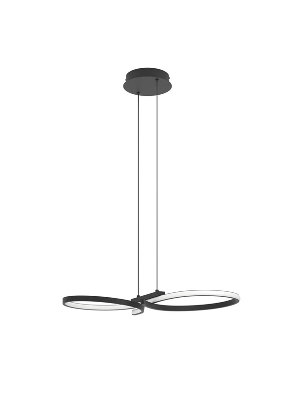 EGLO SERPINS PENDEL L660 SVART/HVIT