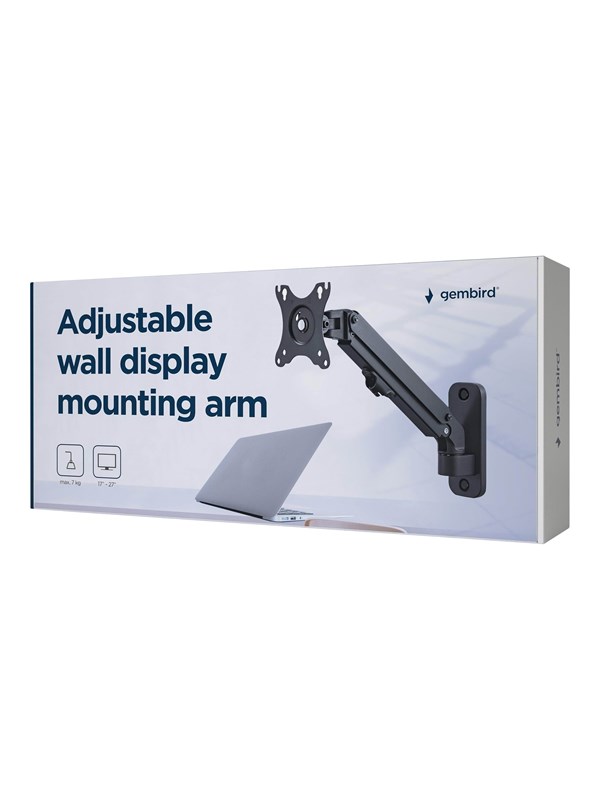 Gembird MA-WA1-01 mounting kit - adjustable arm - for LCD display - fine texture black