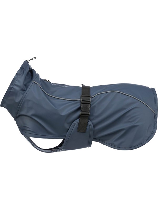 Trixie BE NORDIC Husum Hunderegnfrakk Mørkeblå Størrelse S: Mageomkrets 34-53cm Rygglengde: 35cm