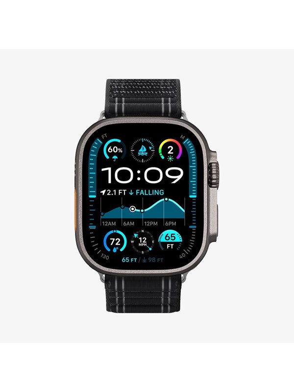 Spigen Fabric Band (hook-and-loop) - black - Apple Watch 49mm/46mm/45mm/44mm