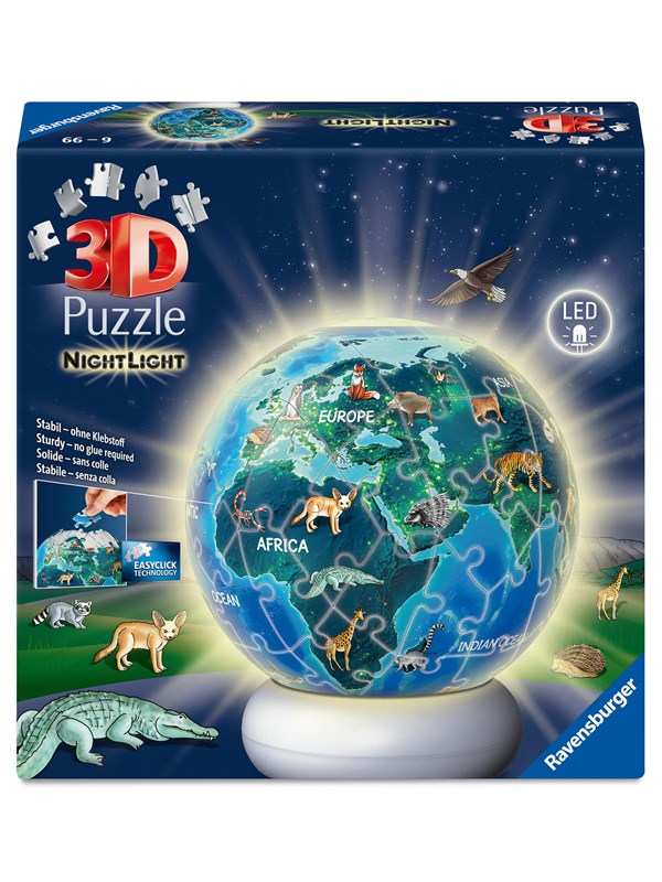 Ravensburger 3D Puzzle-Ball Nightlight The Earth by Night (72) 3D Puslespill