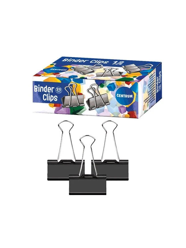CENTRUM Foldback clamps 12 pcs. 25mm