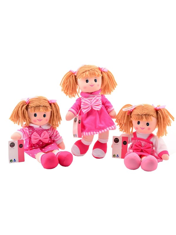 Johntoy Baby Rose Rag Doll Pink 40cm