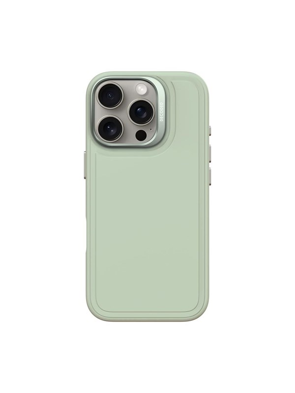 Decoded AntiMicrobial Silicone StacksBackcover for iPhone 16 Pro Mint Green (Lim