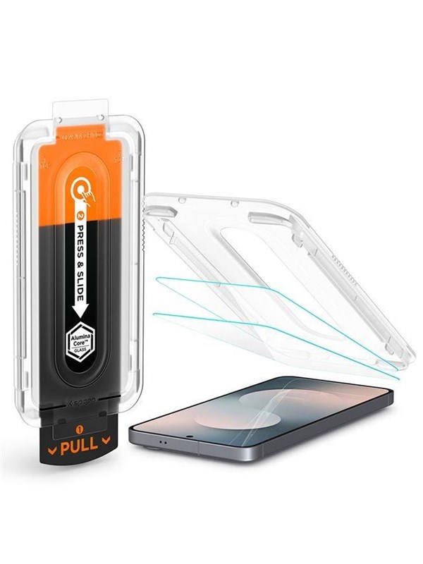 Spigen Glass tR EZ Fit Pro 2 Pack - transparency - Samsung Galaxy S25 FE