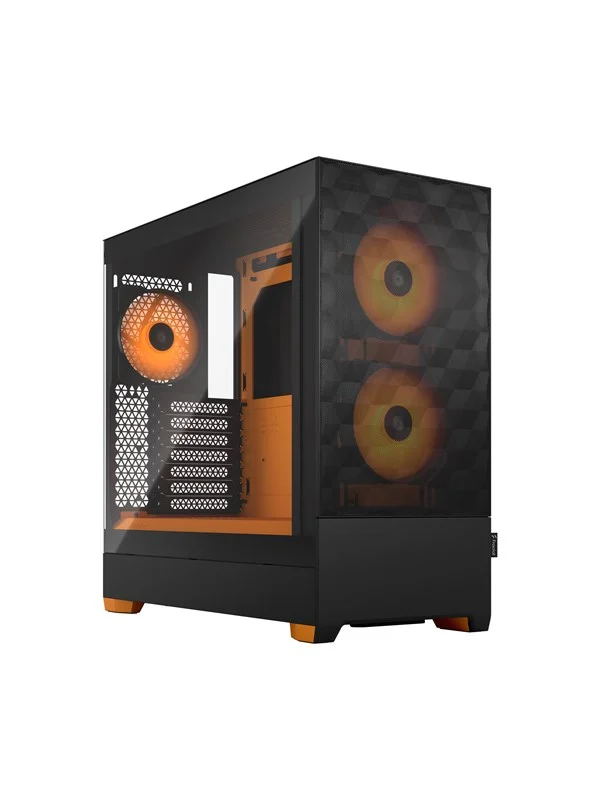 Fractal Design Pop Air RGB - Orange Core TG Clear Tint - Kabinett - Miditower - Oransje
