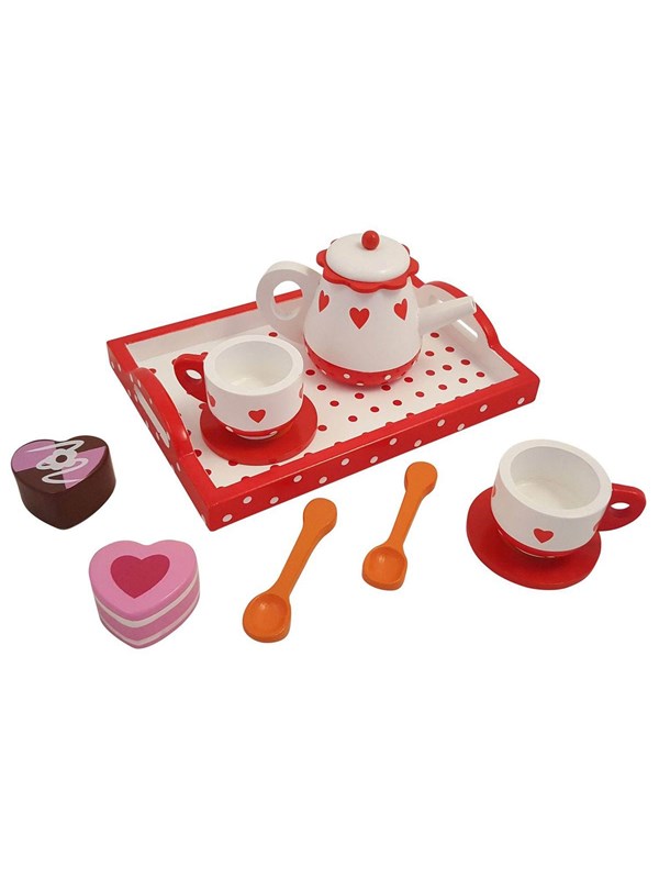 Playwood Tea set Hearts/Dot