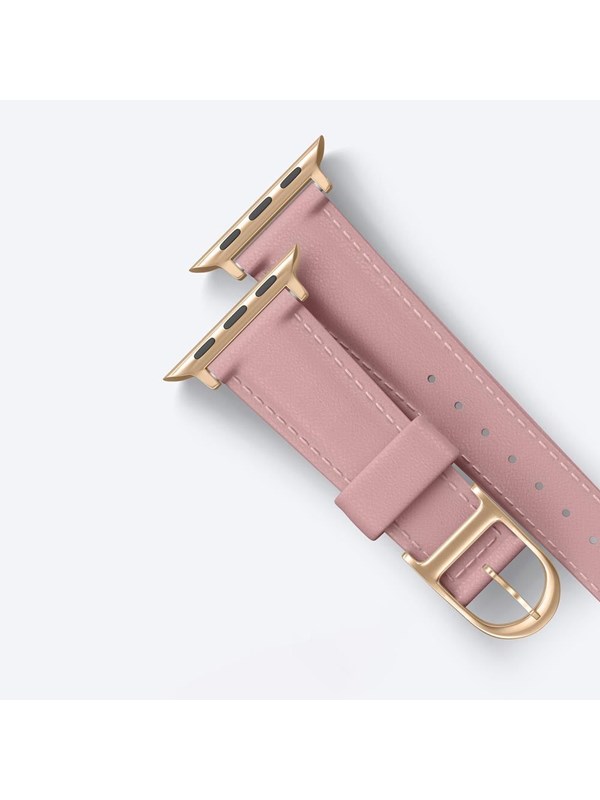 AmazingThing Class Band Leather Strap for Apple Watch 45 / 46 / 49 mm - Pink