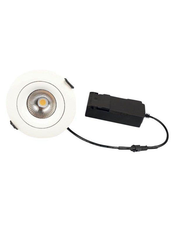 Scan Products Sabina lp 230v dimmable flicker free 5.4w 2700k cri90 400lm ip44 matt white round