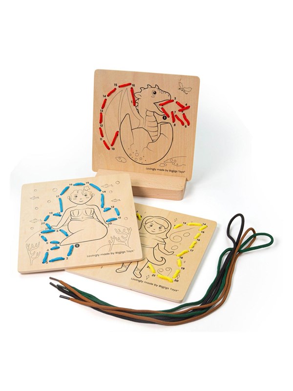 Bigjigs Wooden Puzzle by Numbers - Fairytale World Tre